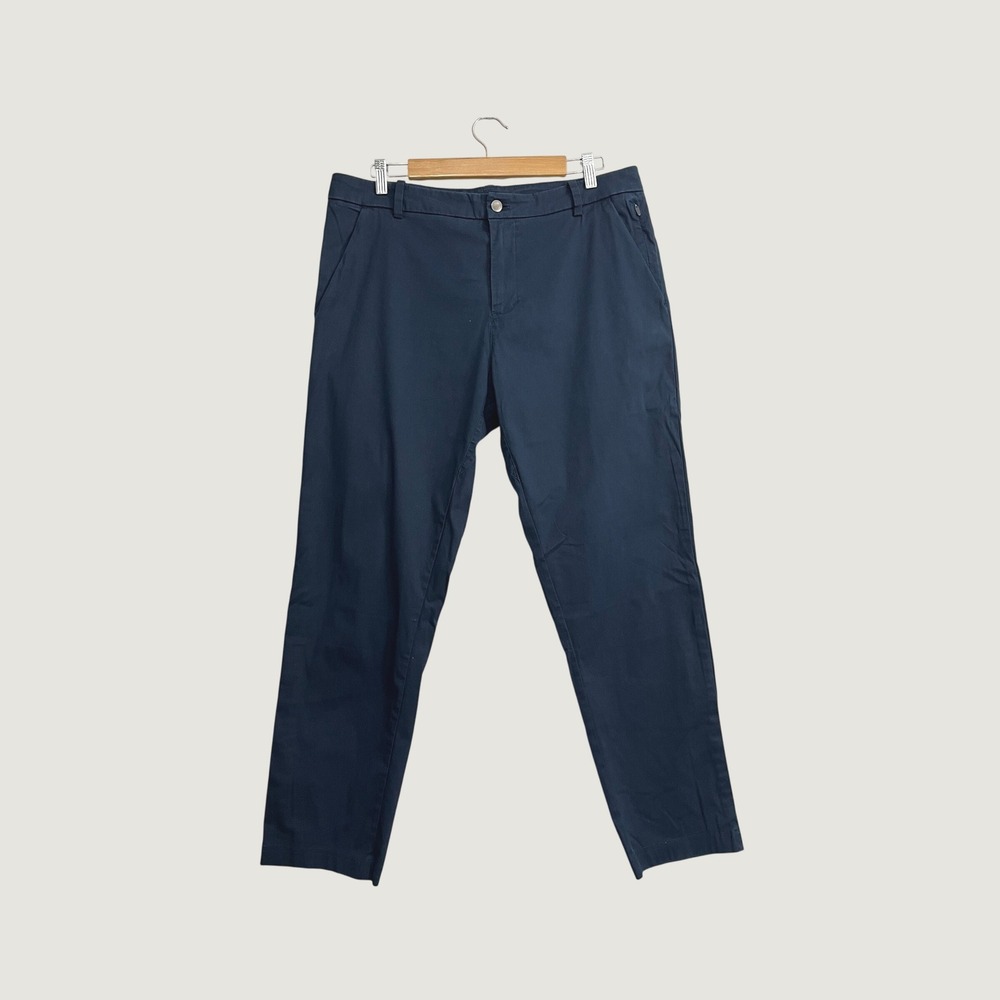 Lululemon Commission Pant Clasic Swift Cotton Navy Blue Mens Size 34 Short 30"